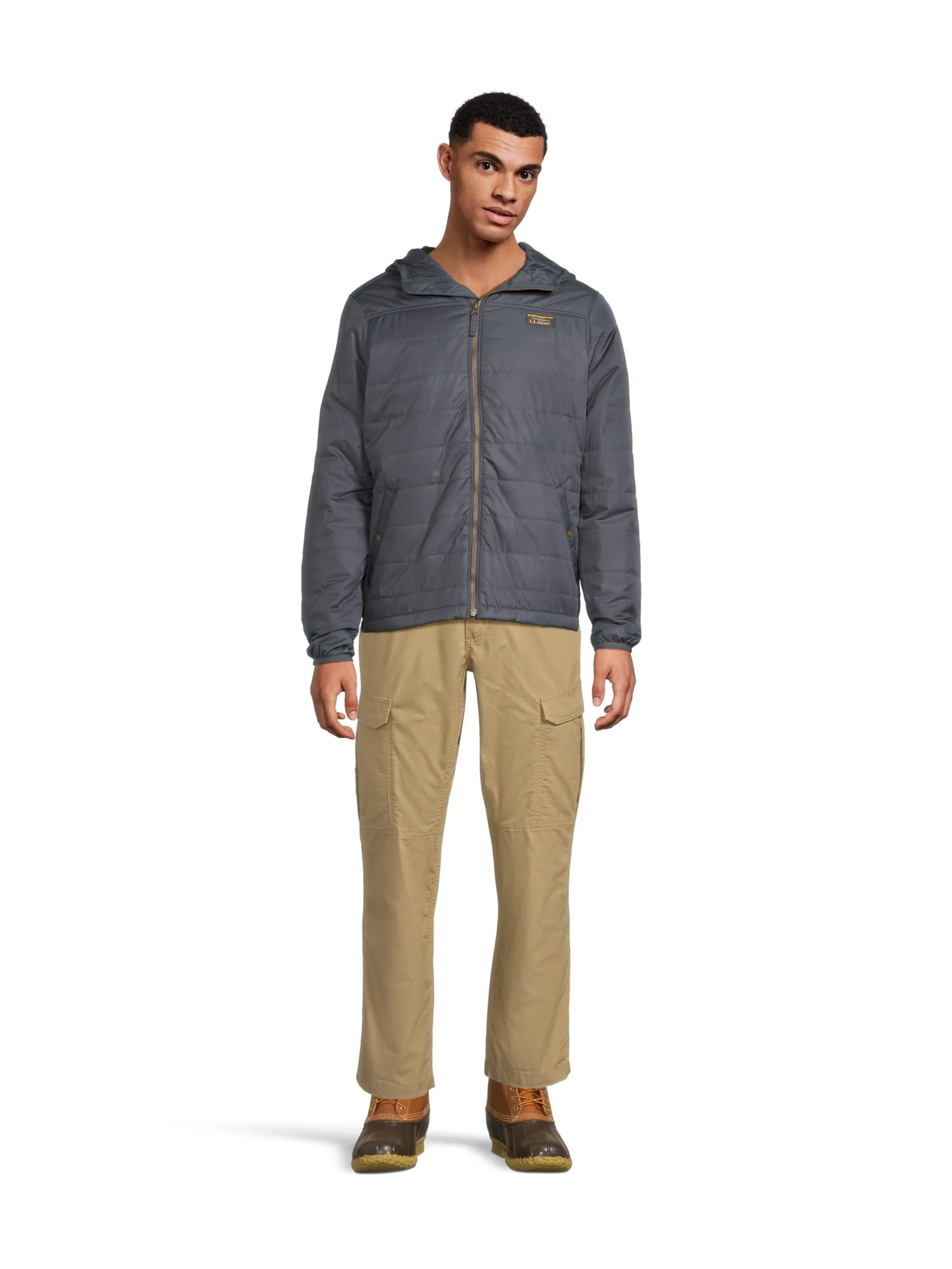 Куртка L.L.Bean Mountain Classic Puffer Hooded Jacket Regular — изображение 5 из 5, серый