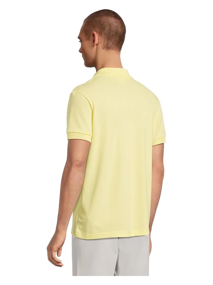 Рубашка поло Lacoste Classic Fit Buttonless Polo — изображение 3 из 5, желтый