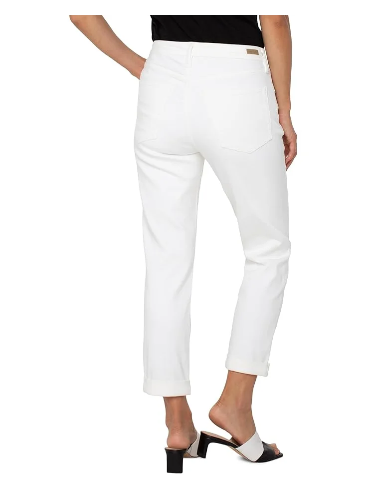 Джинсы Liverpool Los Angeles The Keeper Boyfriend Rolled Cuff Jeans — изображение 2 из 3, яркий белый