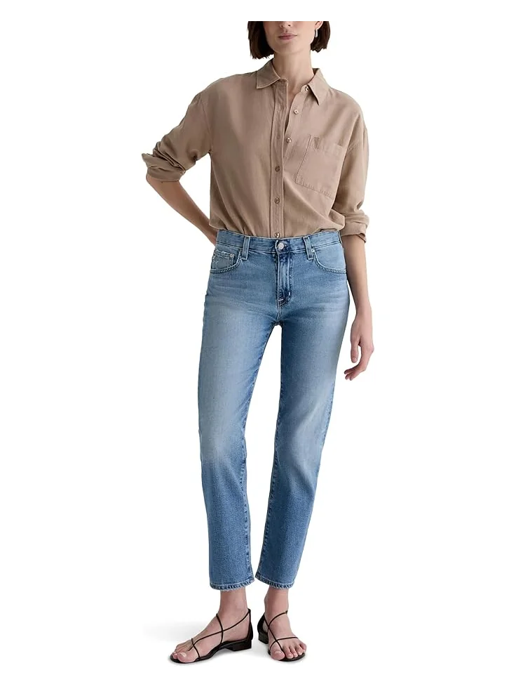 Джинсы AG Jeans Ex-Boyfriend Mid-Rise Slouchy Slim in 12 Years Odyssey, цвет 12 Years Odyssey — изображение 6 из 6