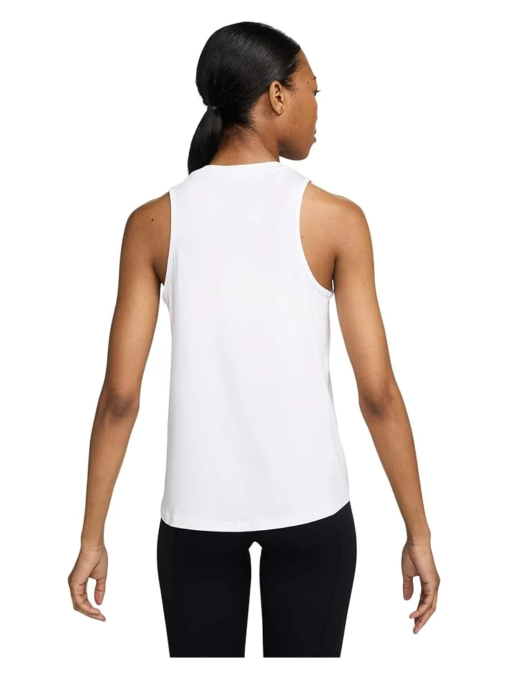 Топ Nike One Classic Dri-FIT Tank Top — изображение 2 из 3, белый/черный