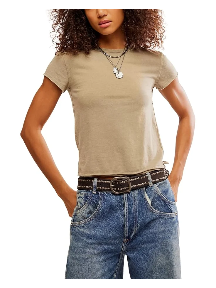 Футболка Free People Nova Tee — изображение 1 из 4, каймановый