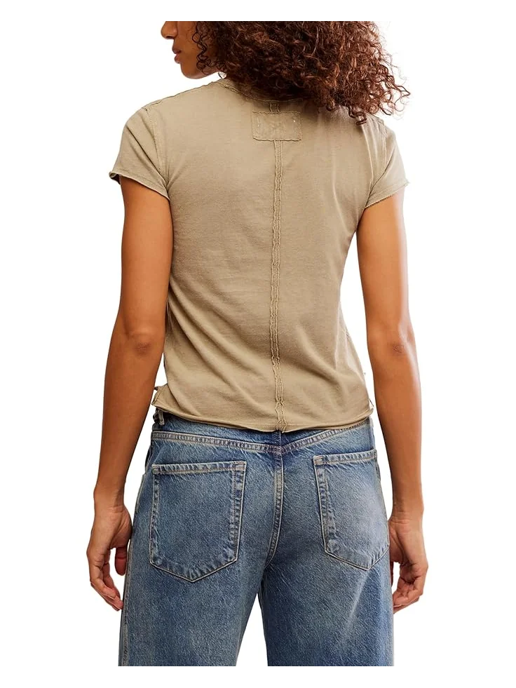 Футболка Free People Nova Tee — изображение 2 из 4, каймановый