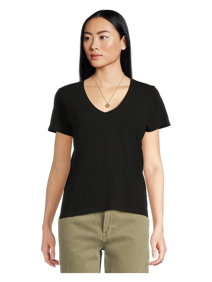 Футболка Madewell Northside Vneck Tee — изображение 1 из 5, черный