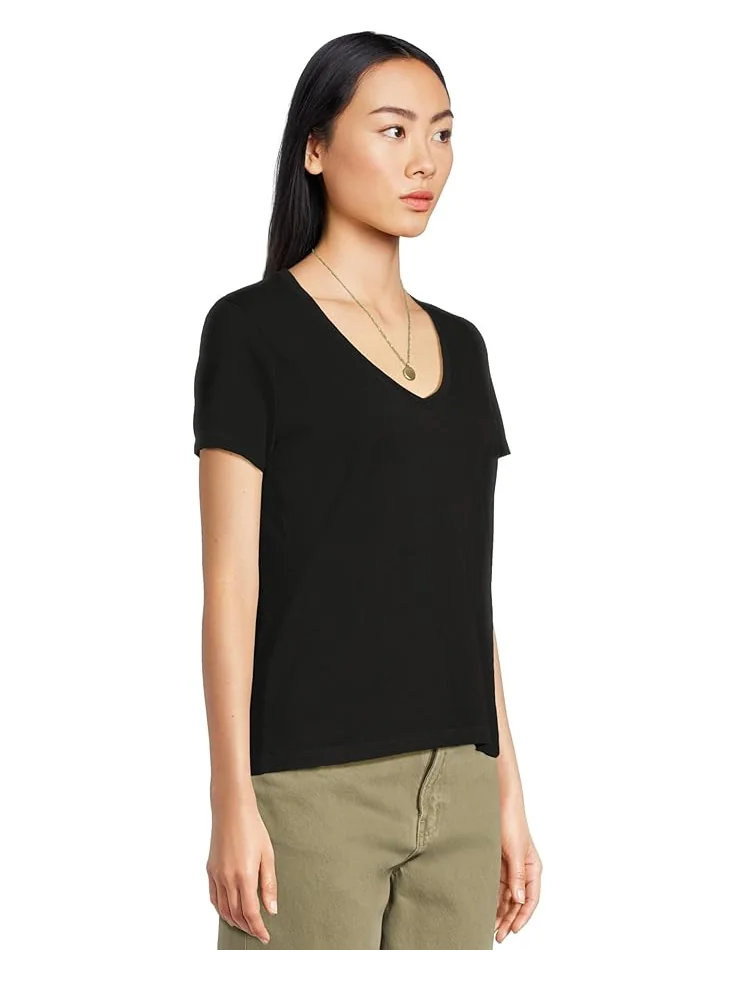 Футболка Madewell Northside Vneck Tee — изображение 2 из 5, черный
