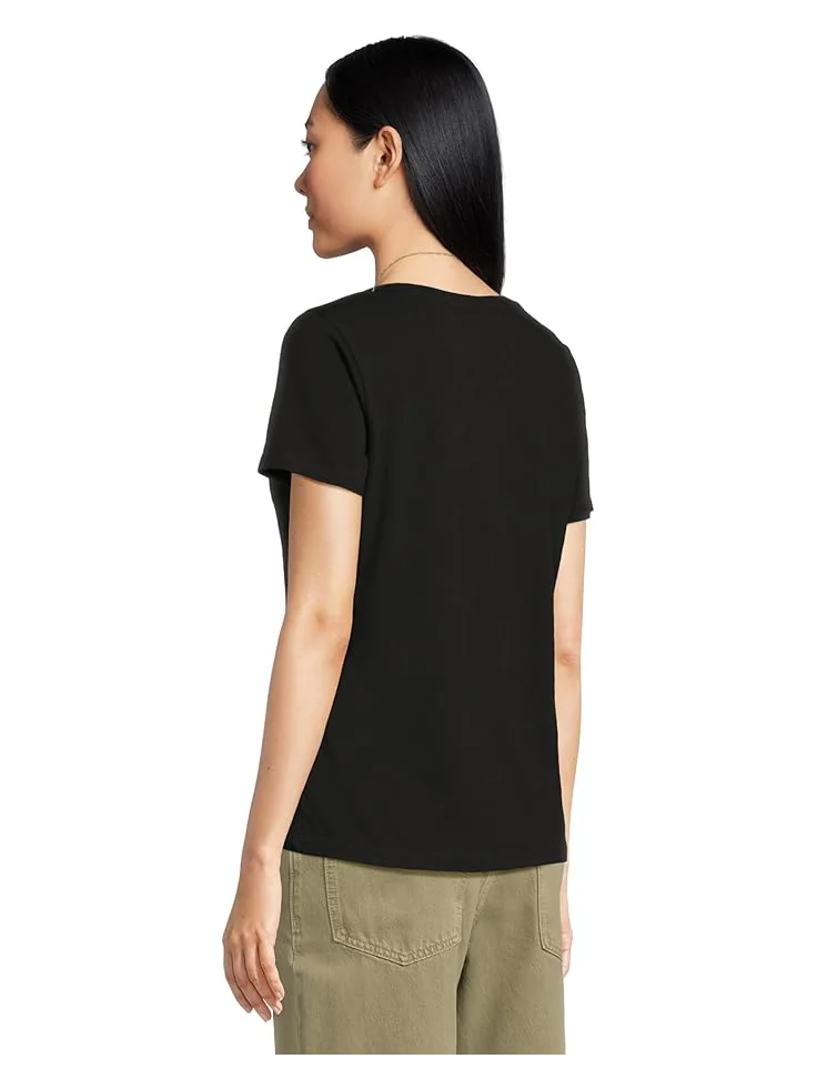 Футболка Madewell Northside Vneck Tee — изображение 3 из 5, черный