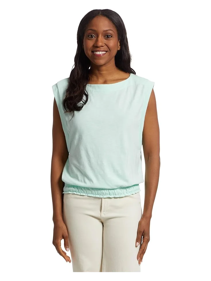 Топ Lilla P Elastic Hem Boatneck Top — изображение 1 из 5, аквамарин