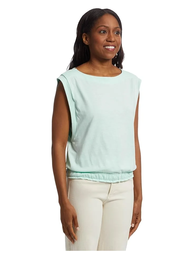 Топ Lilla P Elastic Hem Boatneck Top — изображение 2 из 5, аквамарин