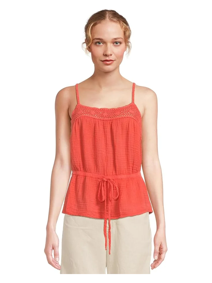 Топ Michael Stars Dahlia Waist Tie Tank — оранжевый