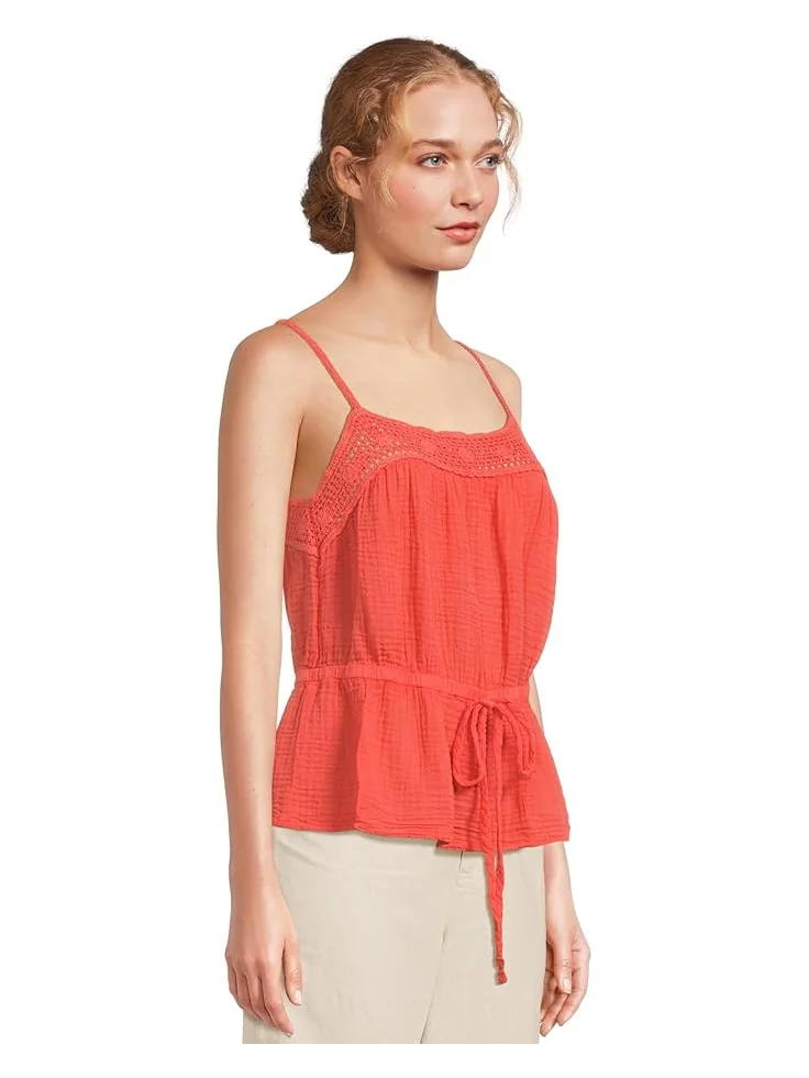 Топ Michael Stars Dahlia Waist Tie Tank — изображение 2 из 5, персимон