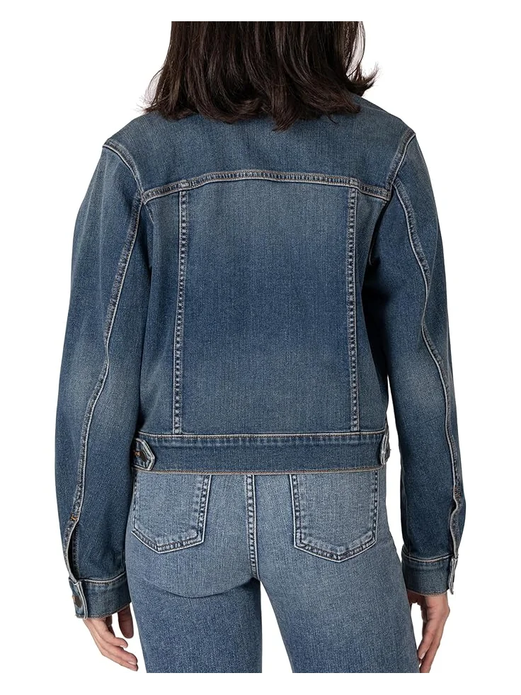 Куртка KUT from the Kloth Julia Crop Jacket w/ Drop Shoulder-Regular Waistband, цвет Main — изображение 3 из 4