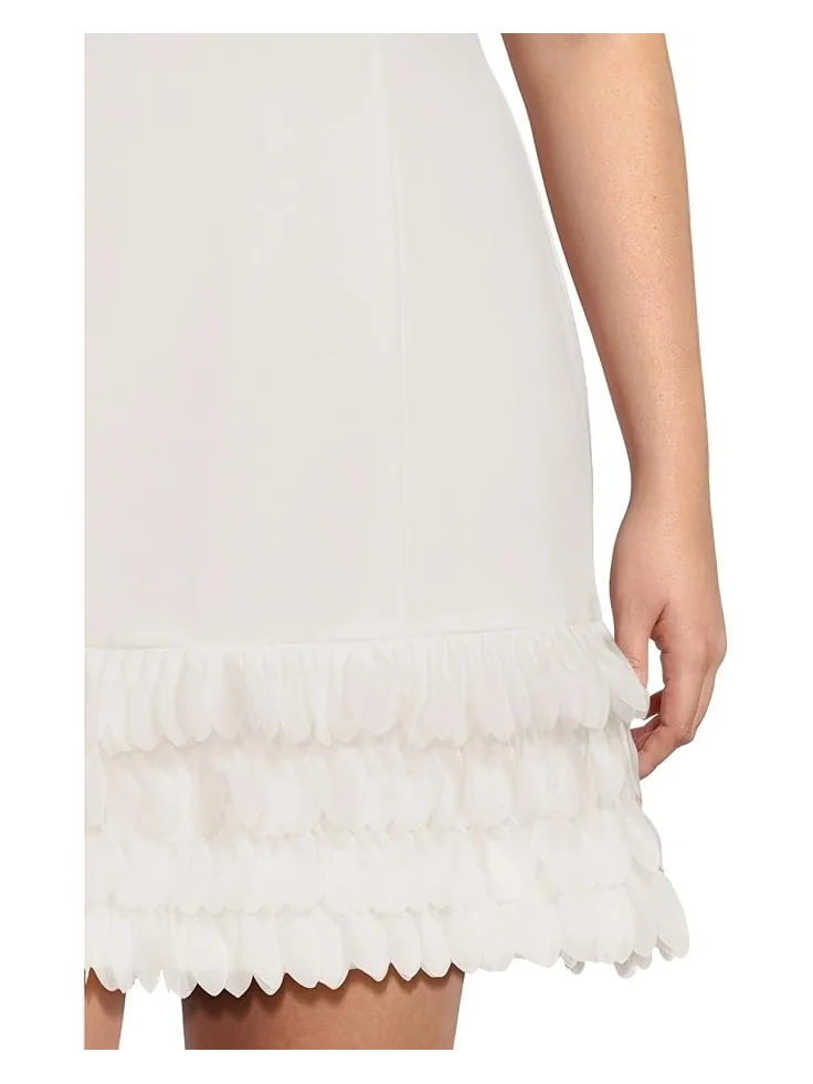 Платье Adrianna Papell 3d Petal Crepe Short Dress — изображение 4 из 4, слоновая кость