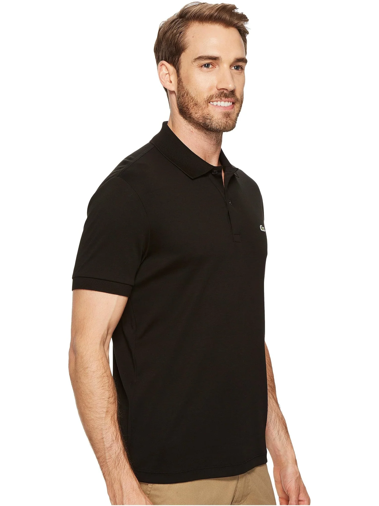Поло Lacoste из хлопка Pima — изображение 4 из 4, черный