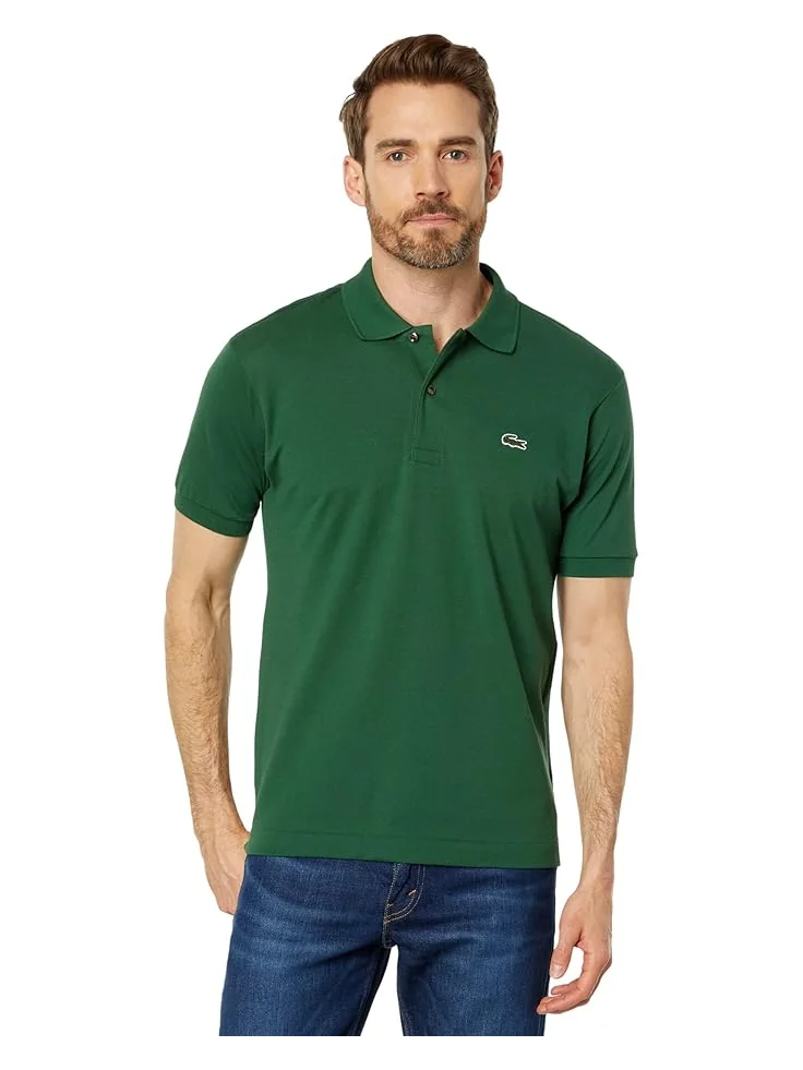 Поло Lacoste Short Sleeve Classic Pique Polo Shirt — изображение 1 из 4, зеленый
