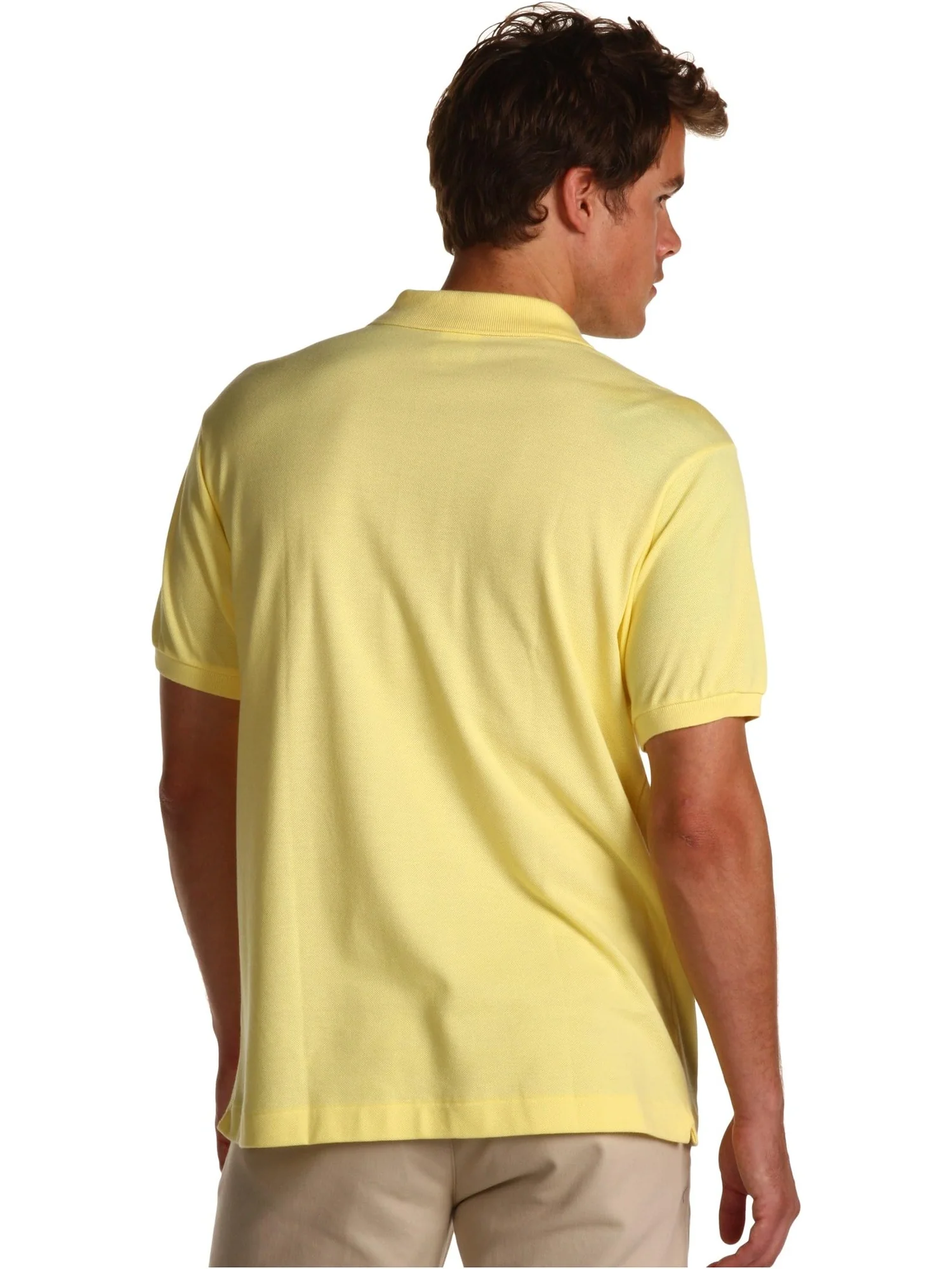 Поло Lacoste Short Sleeve Classic Pique Polo Shirt — изображение 3 из 4, желтый