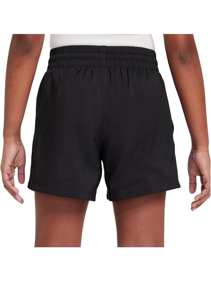 Шорты Nike Kids Sportswear Club 4.5" Woven Shorts — изображение 2 из 3, черный/белый