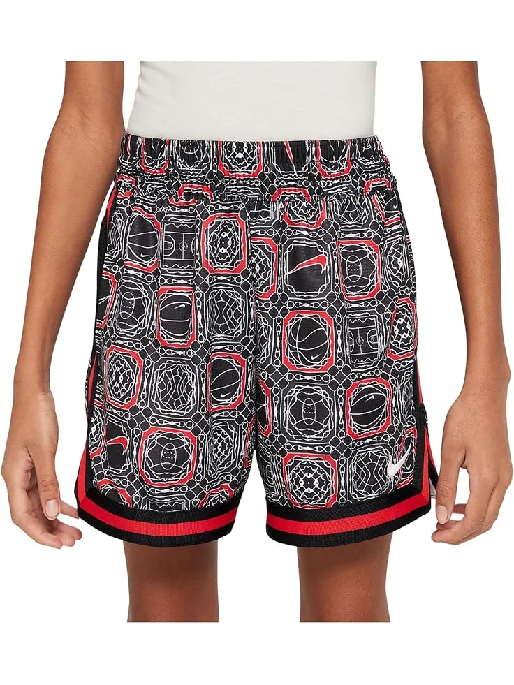 Шорты Nike Kids DNA Dri-FIT 5" Patterned Basketball Shorts — изображение 1 из 6, красный/белый