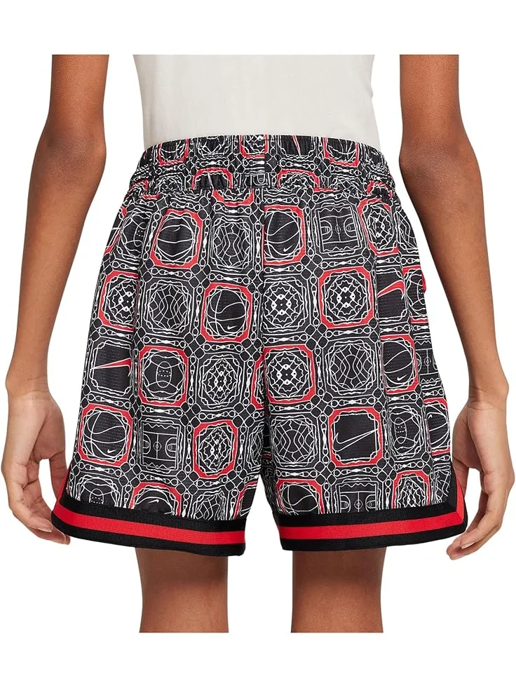 Шорты Nike Kids DNA Dri-FIT 5" Patterned Basketball Shorts — изображение 2 из 6, красный/белый