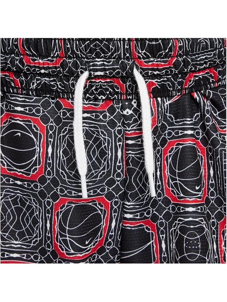 Шорты Nike Kids DNA Dri-FIT 5" Patterned Basketball Shorts — изображение 5 из 6, красный/белый