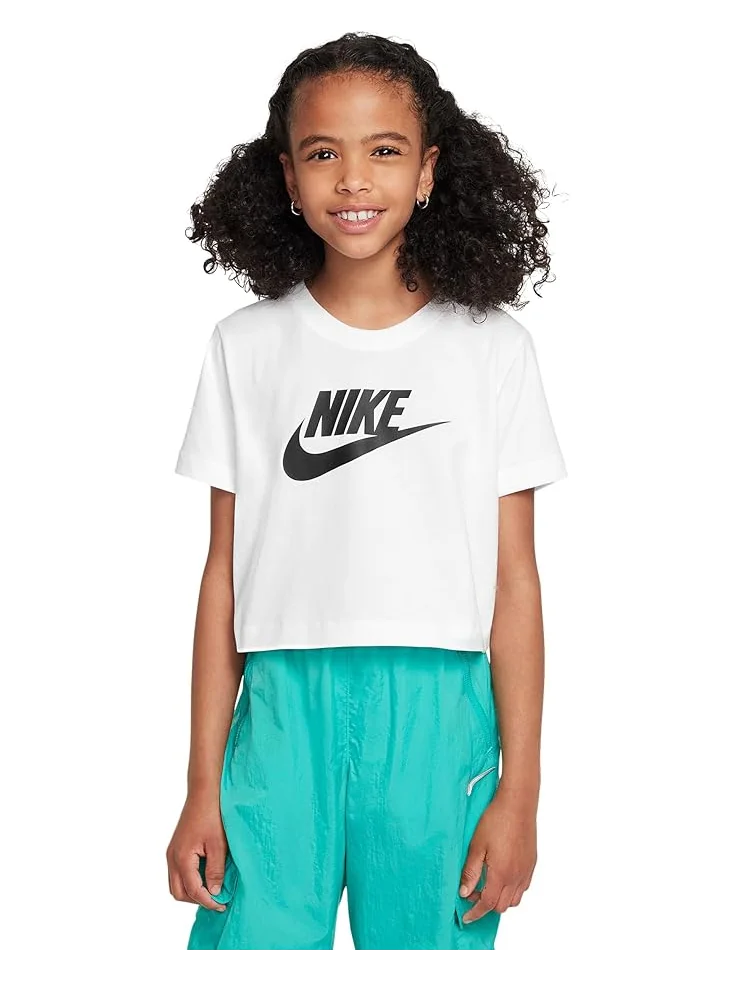 Футболка Nike Kids Cropped Futura T-Shirt — изображение 1 из 4, белый