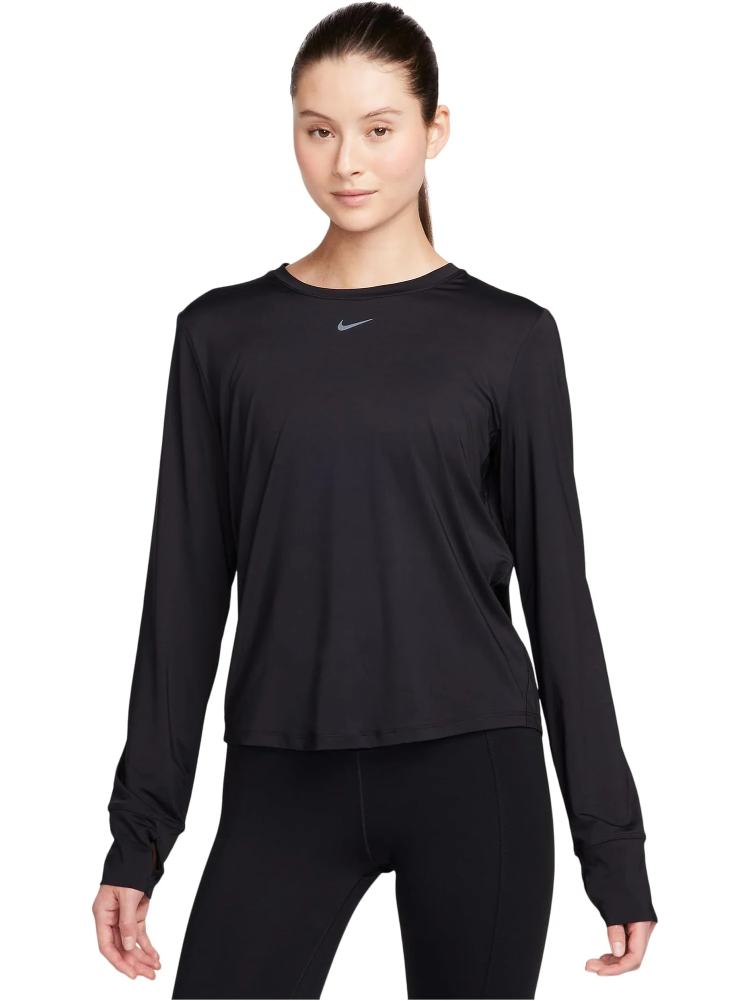 Топ Nike One Classic Dri-fit Long-sleeve Top — изображение 1 из 5, черный