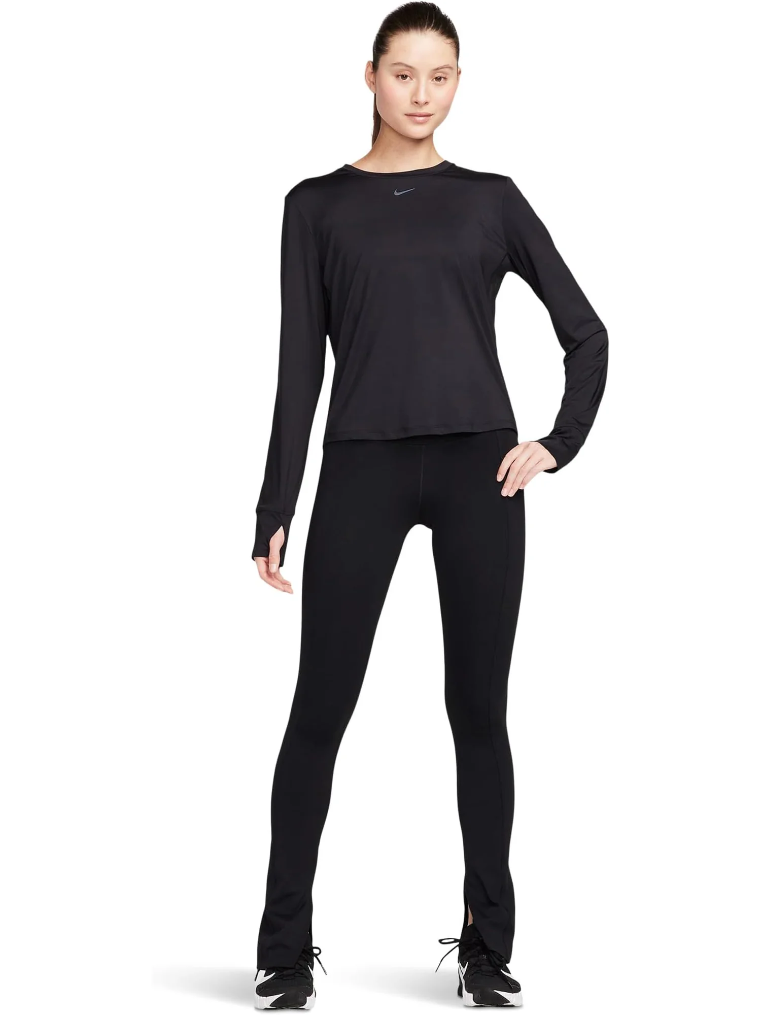 Топ Nike One Classic Dri-fit Long-sleeve Top — изображение 5 из 5, черный