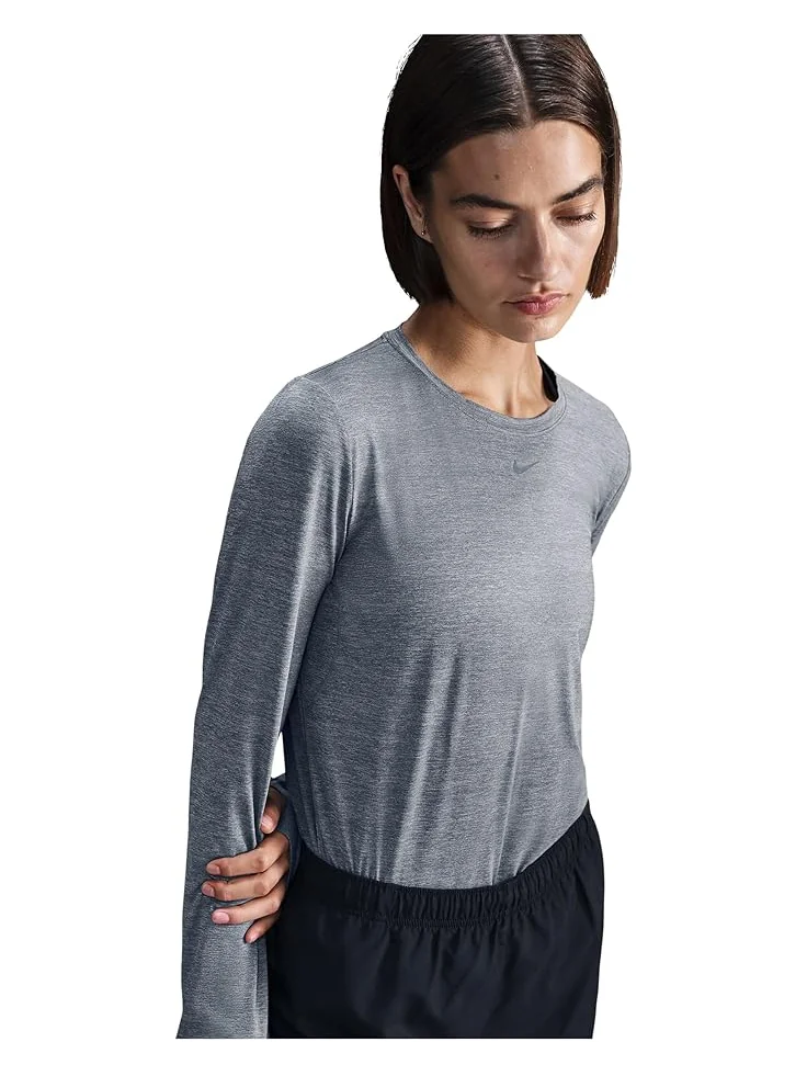 Топ Nike One Classic Dri-fit Long-sleeve Top — изображение 1 из 4, серый