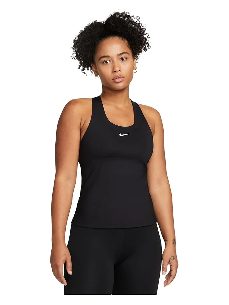 Топ Nike Dri-fit Swoosh Bra Tank — изображение 1 из 5, черный/черный/белый