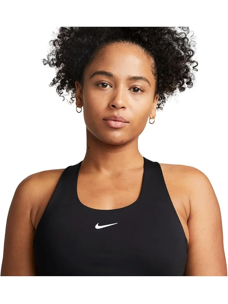 Топ Nike Dri-fit Swoosh Bra Tank — изображение 4 из 5, черный/черный/белый