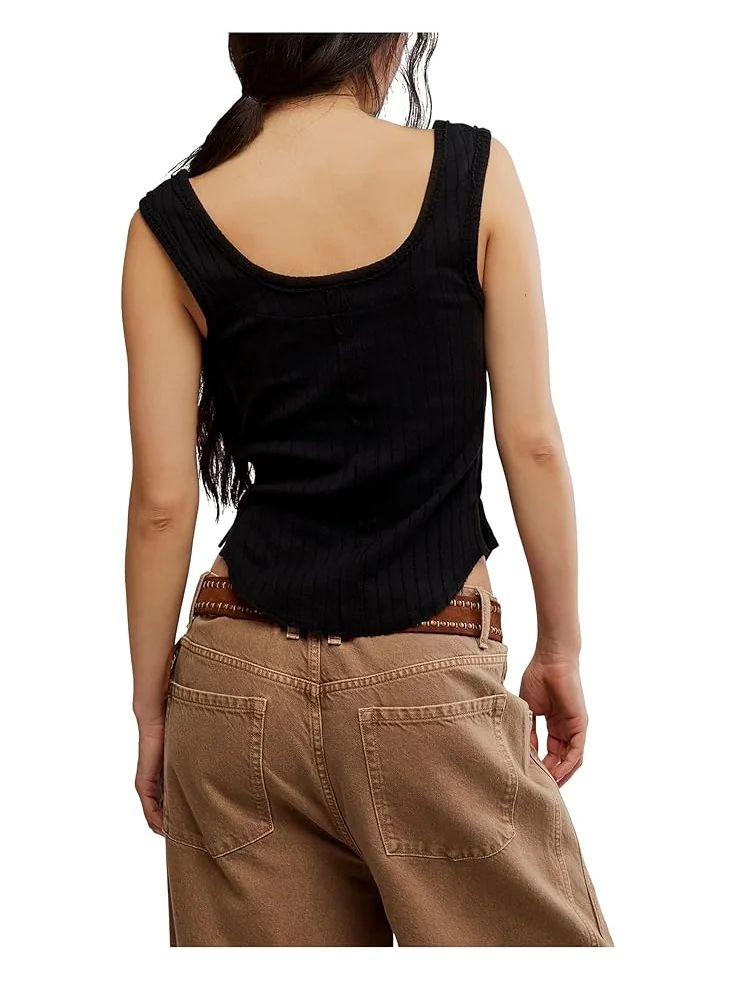 Топ Free People Care Bryson Henley Tank — изображение 3 из 5, черный
