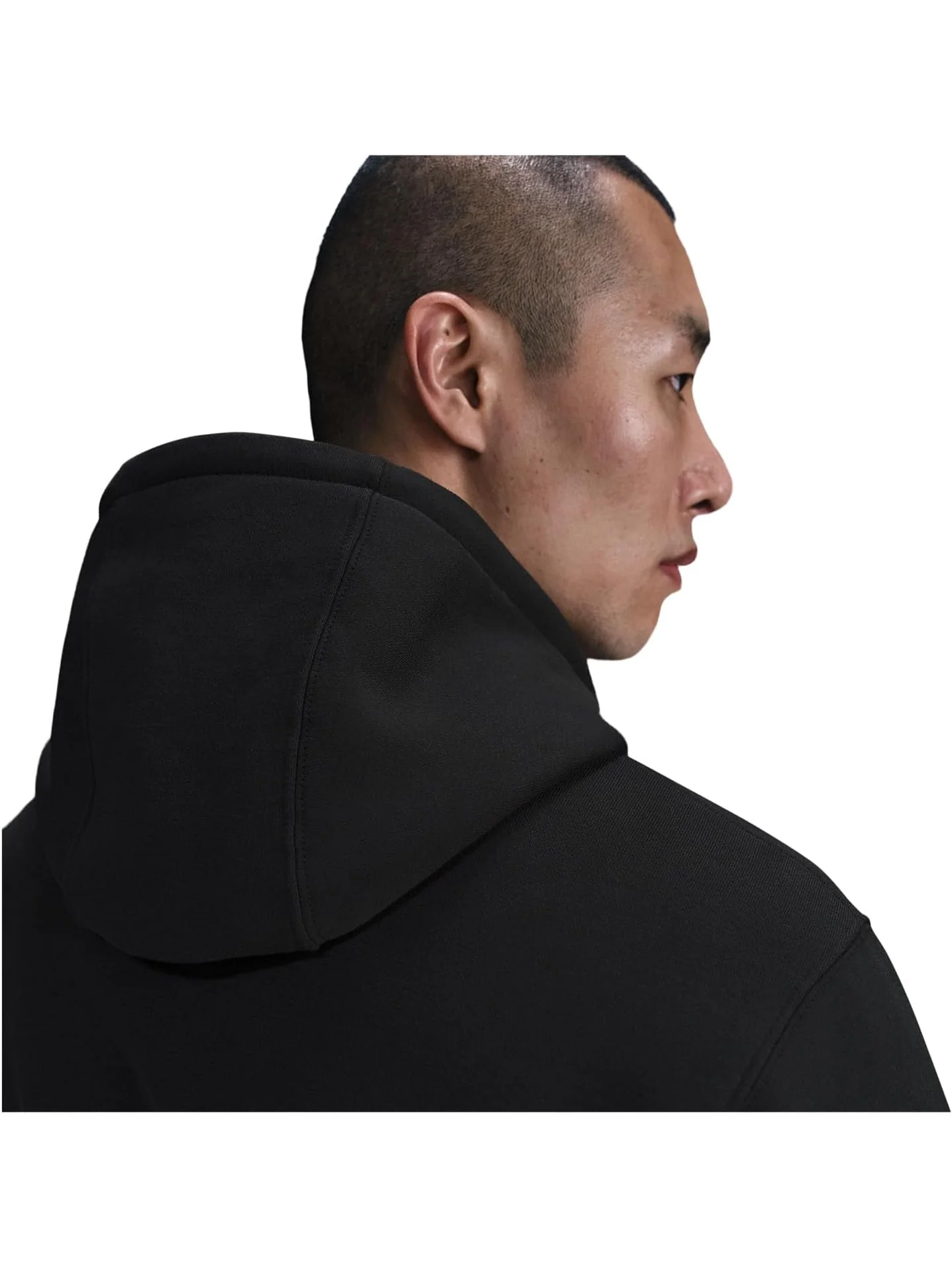 Худи Nike Club Pull-over Fleece Hoodie — изображение 3 из 4, черный/черный/белый