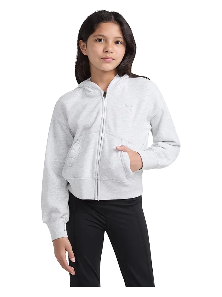 Худи abercrombie kids Essential Full Zip Hoodie — серый