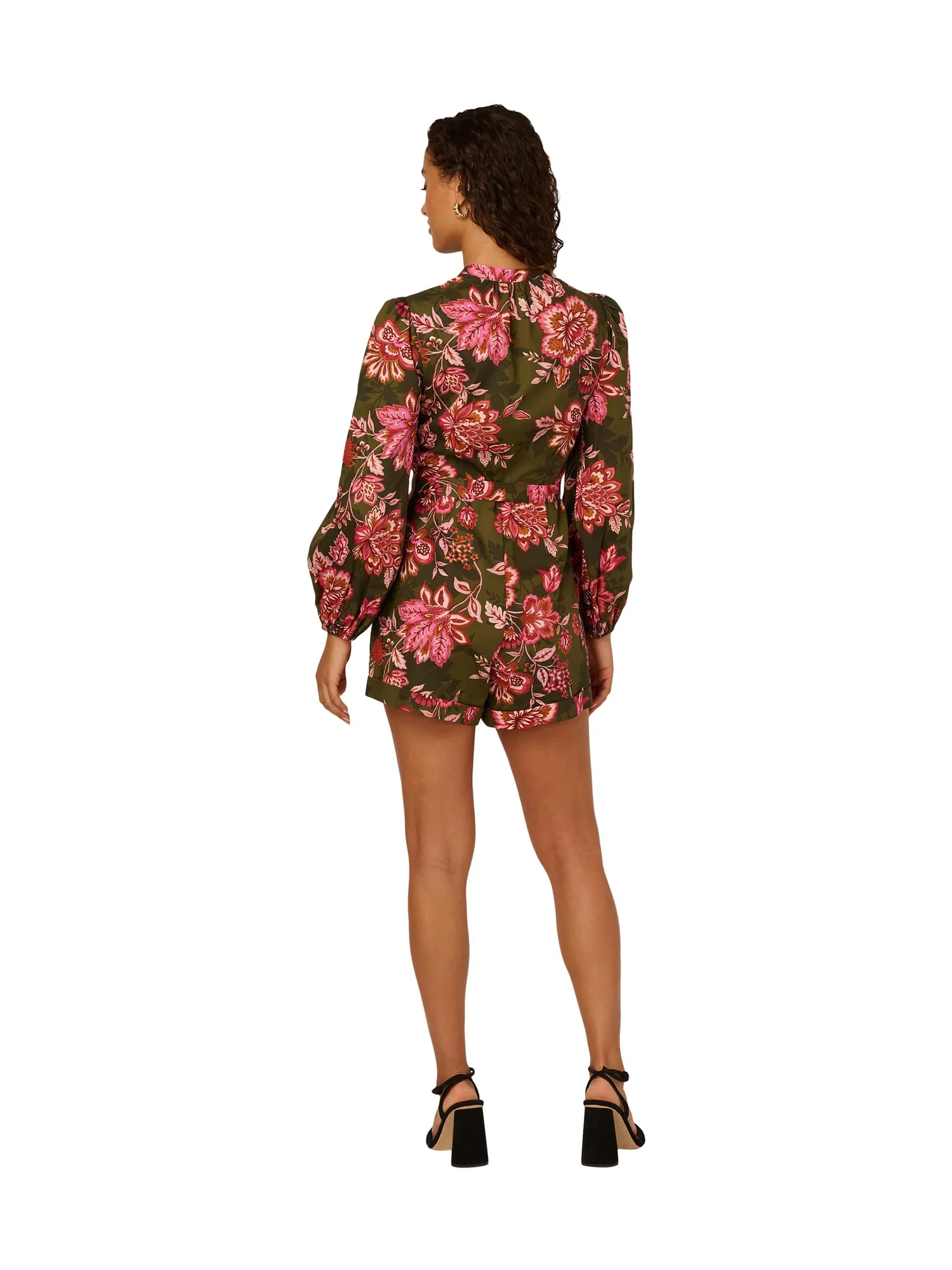 Комбинезон Adrianna Papell Printed Romper — изображение 2 из 3, оливковый мульти