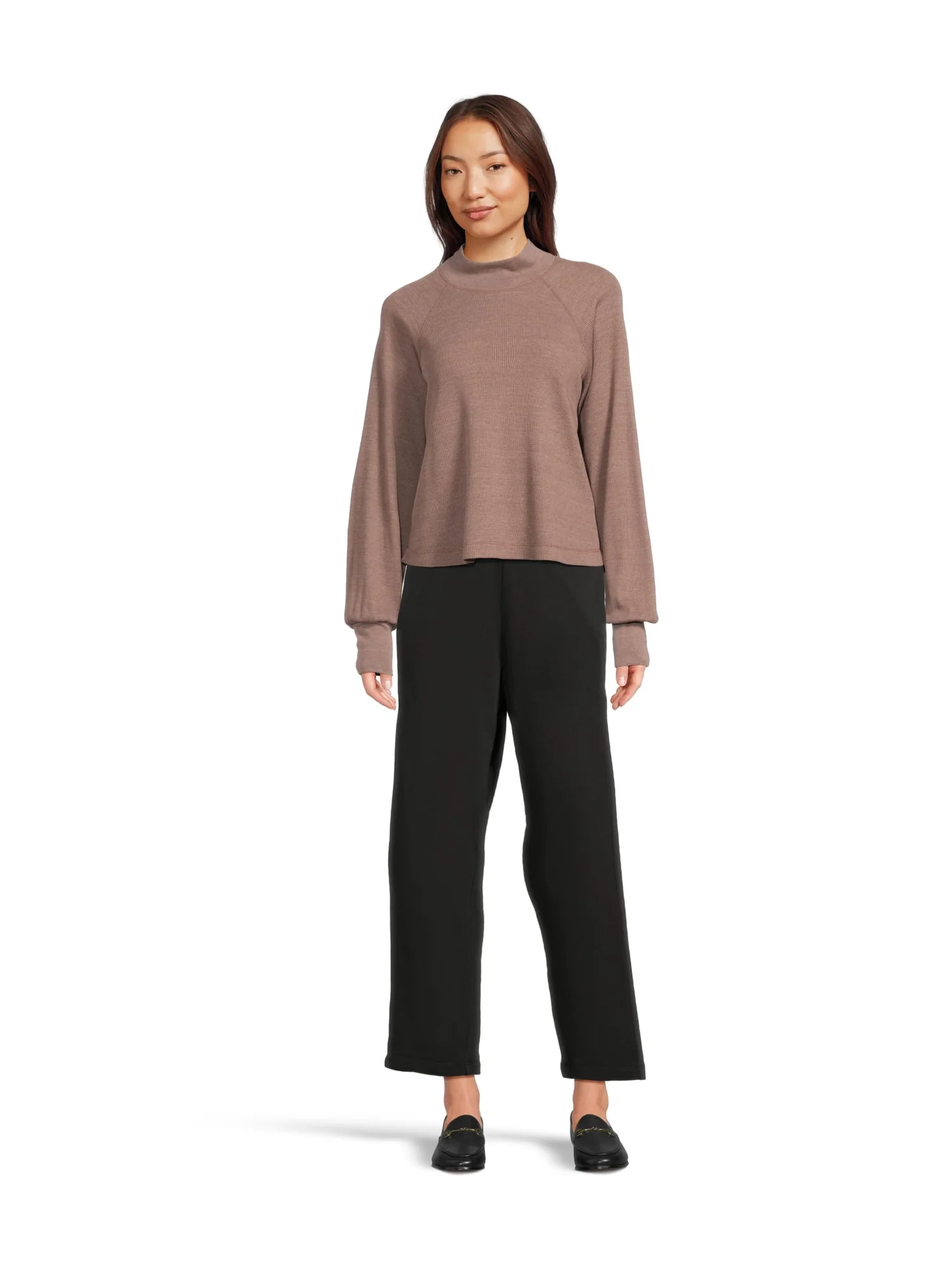 Топ Michael Stars Norma Mock Neck Pullover — изображение 5 из 5, булыжник серый