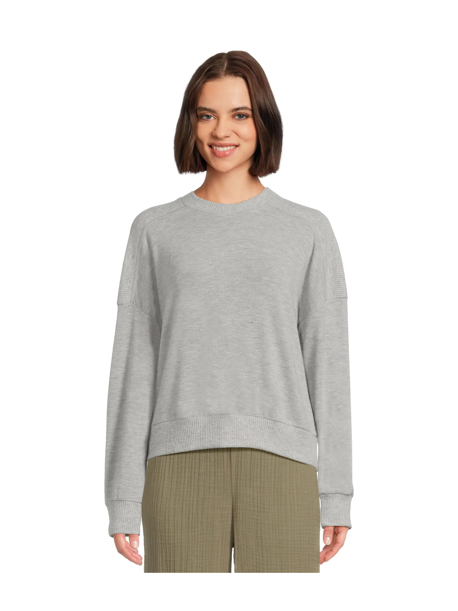Свитер Michael Stars Marty Crew Neck Pullover — серый