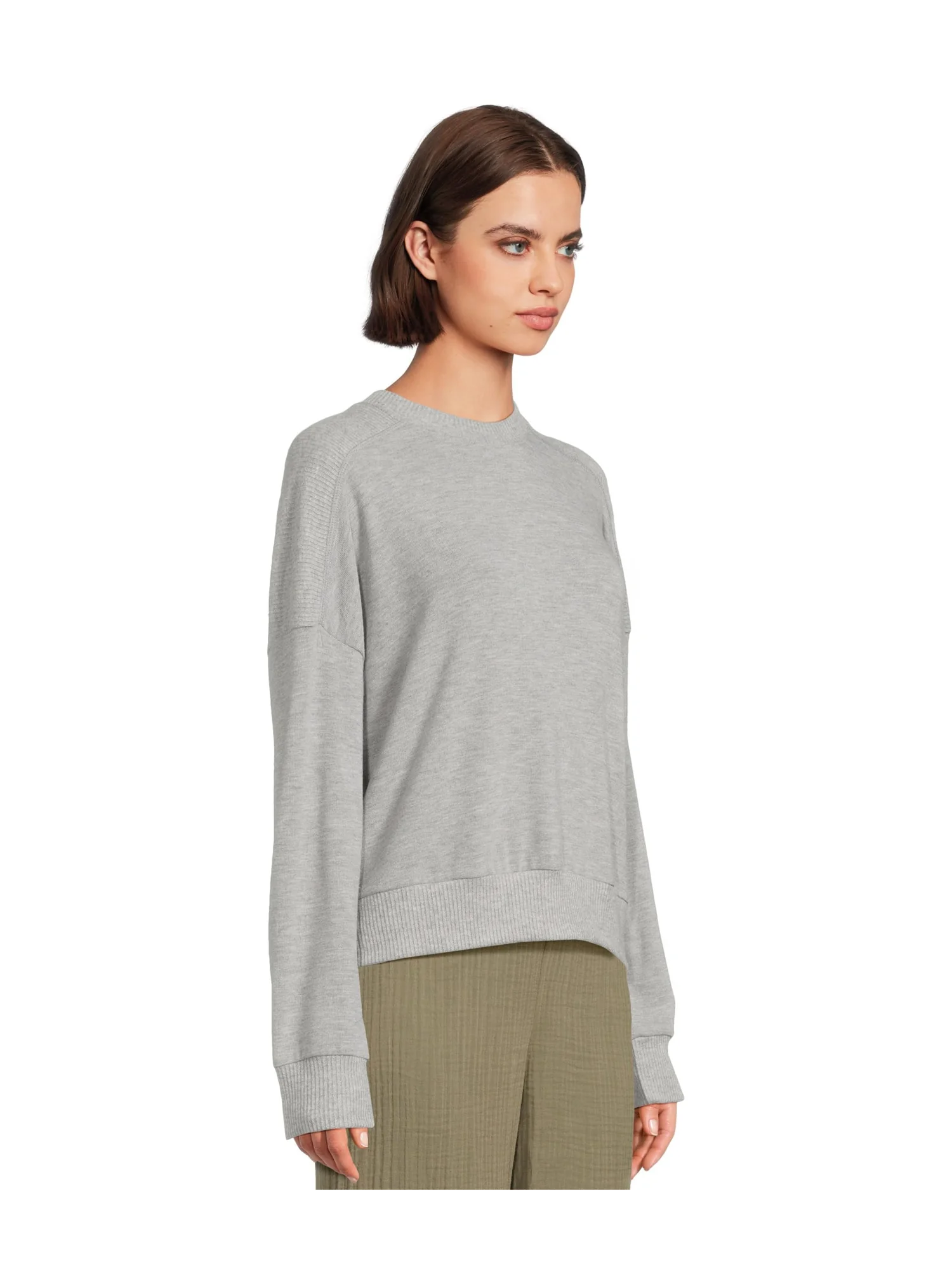Свитер Michael Stars Marty Crew Neck Pullover — изображение 2 из 5, серый