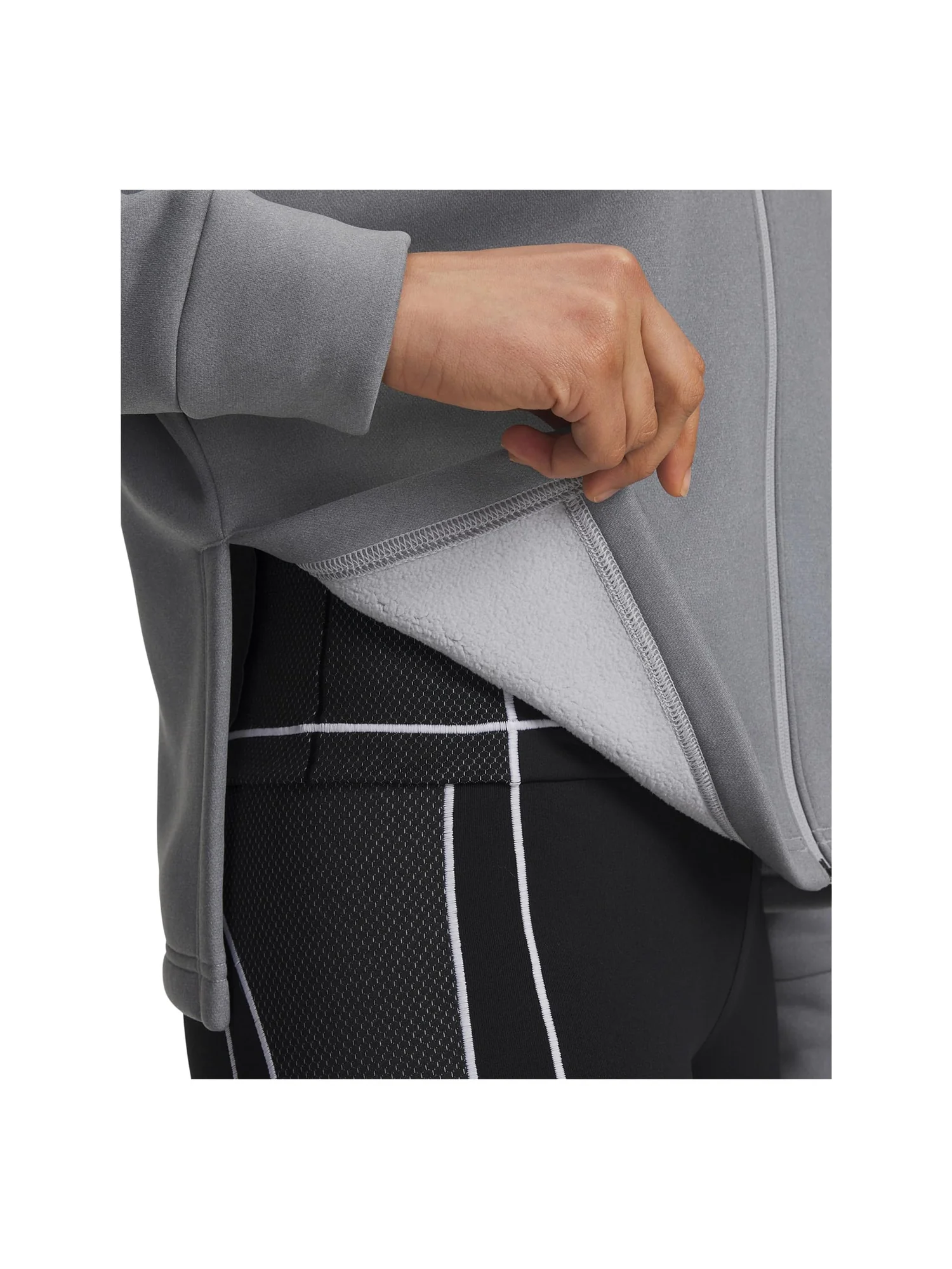 Толстовка Under Armour Armour Fleece Full Zip — изображение 3 из 3, серый/серый