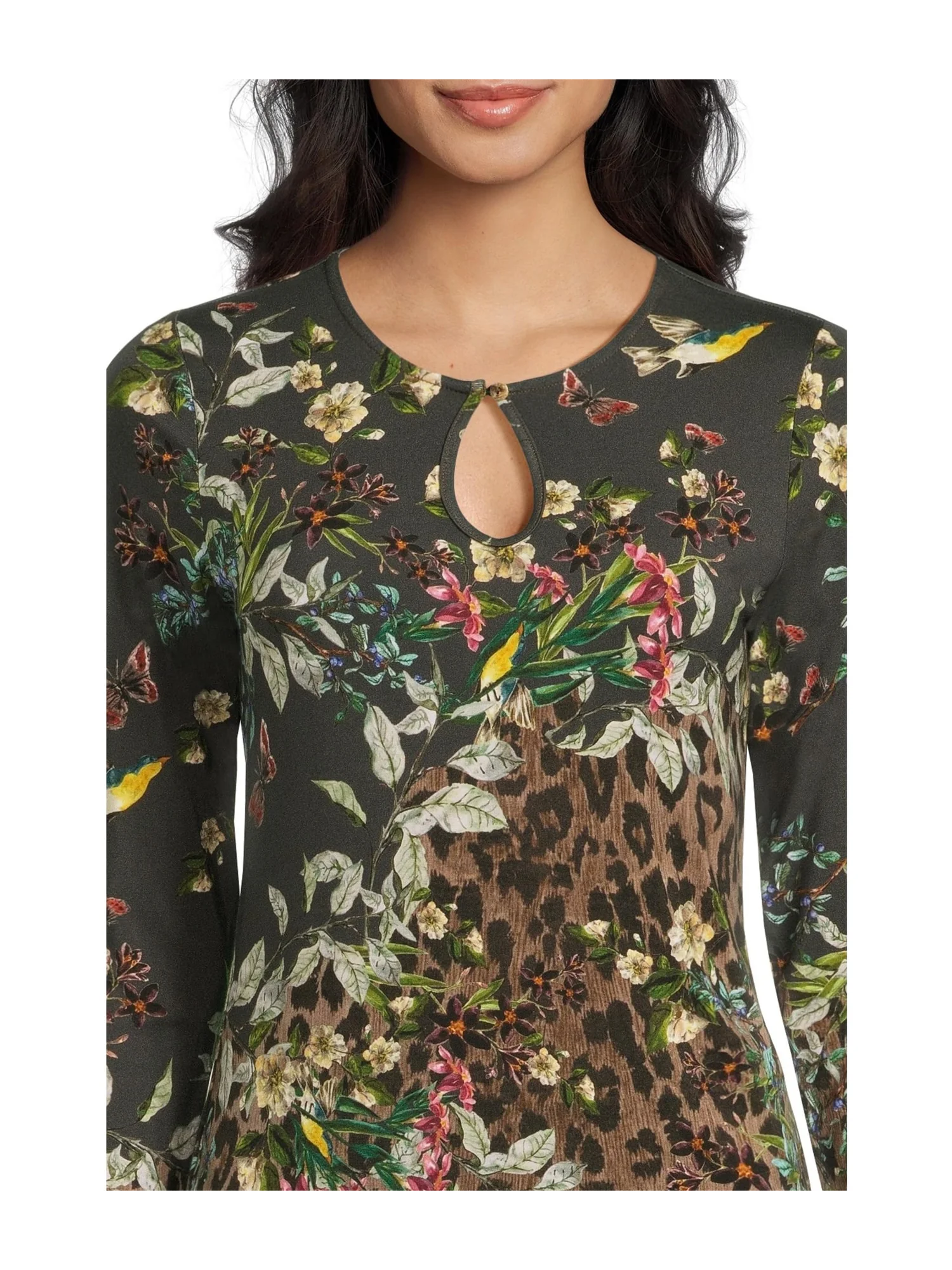 Топ Johnny Was The Janie Favorite Keyhole Top — изображение 4 из 5, серый