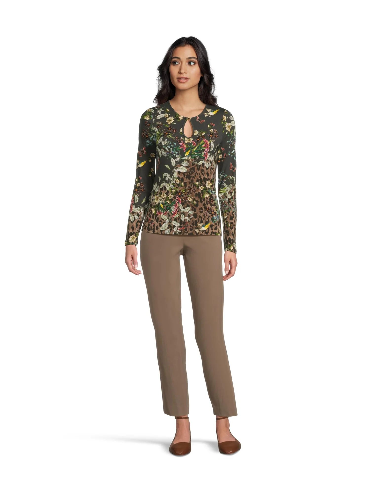 Топ Johnny Was The Janie Favorite Keyhole Top — изображение 5 из 5, серый