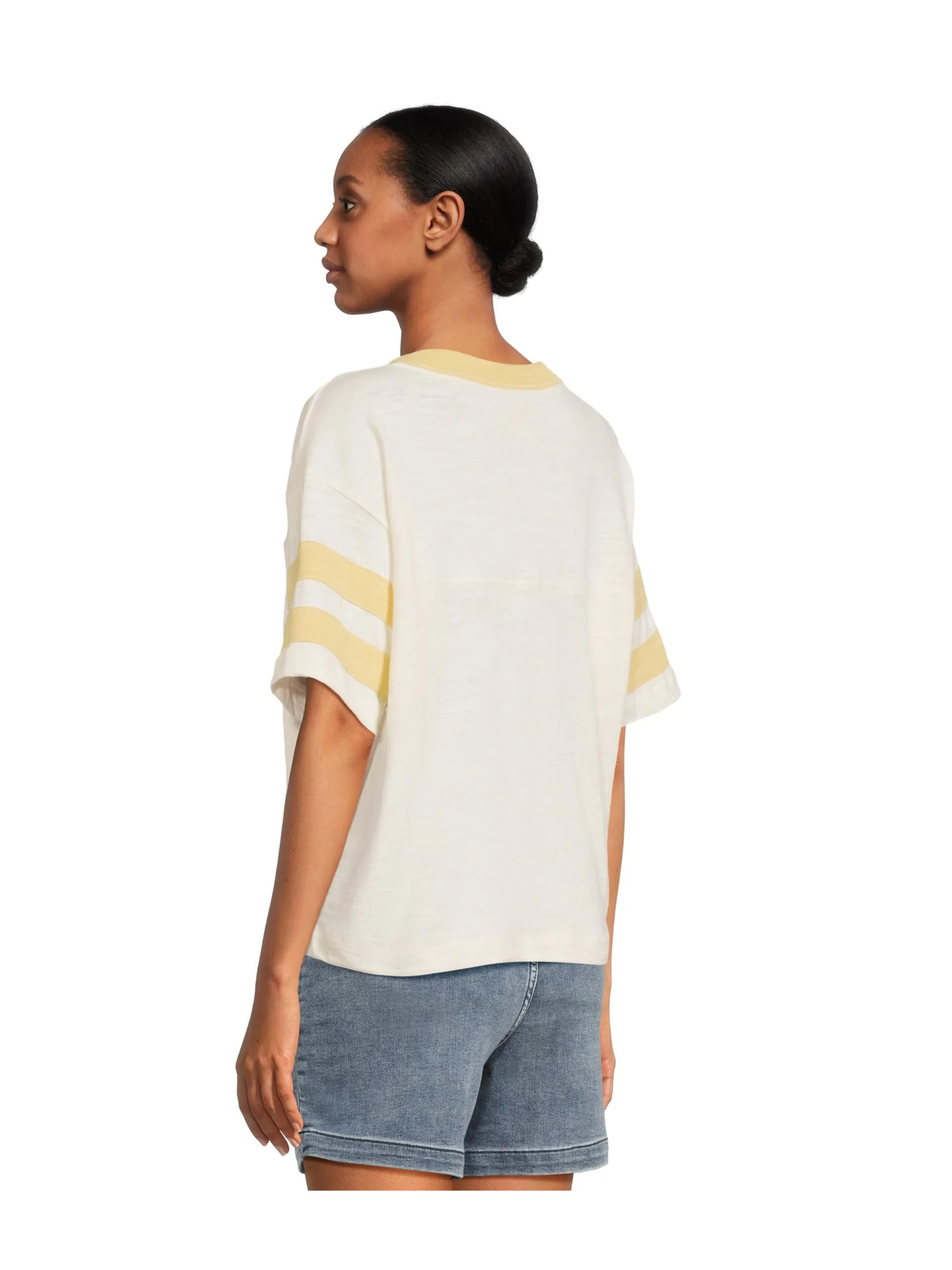 Футболка Faherty Sunwashed Slub Varsity Tee, цвет Sahara Varsity — изображение 3 из 5