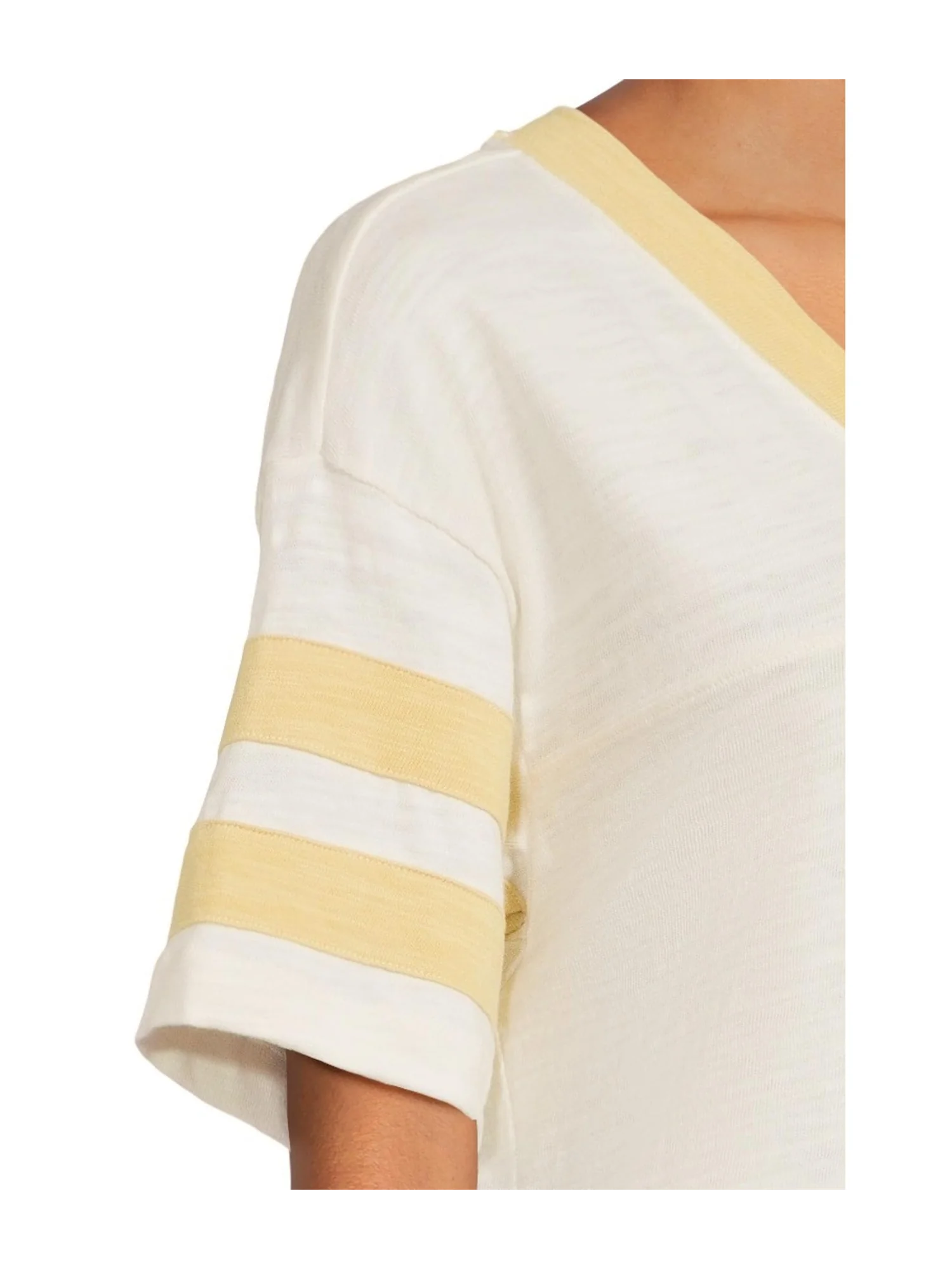Футболка Faherty Sunwashed Slub Varsity Tee, цвет Sahara Varsity — изображение 4 из 5