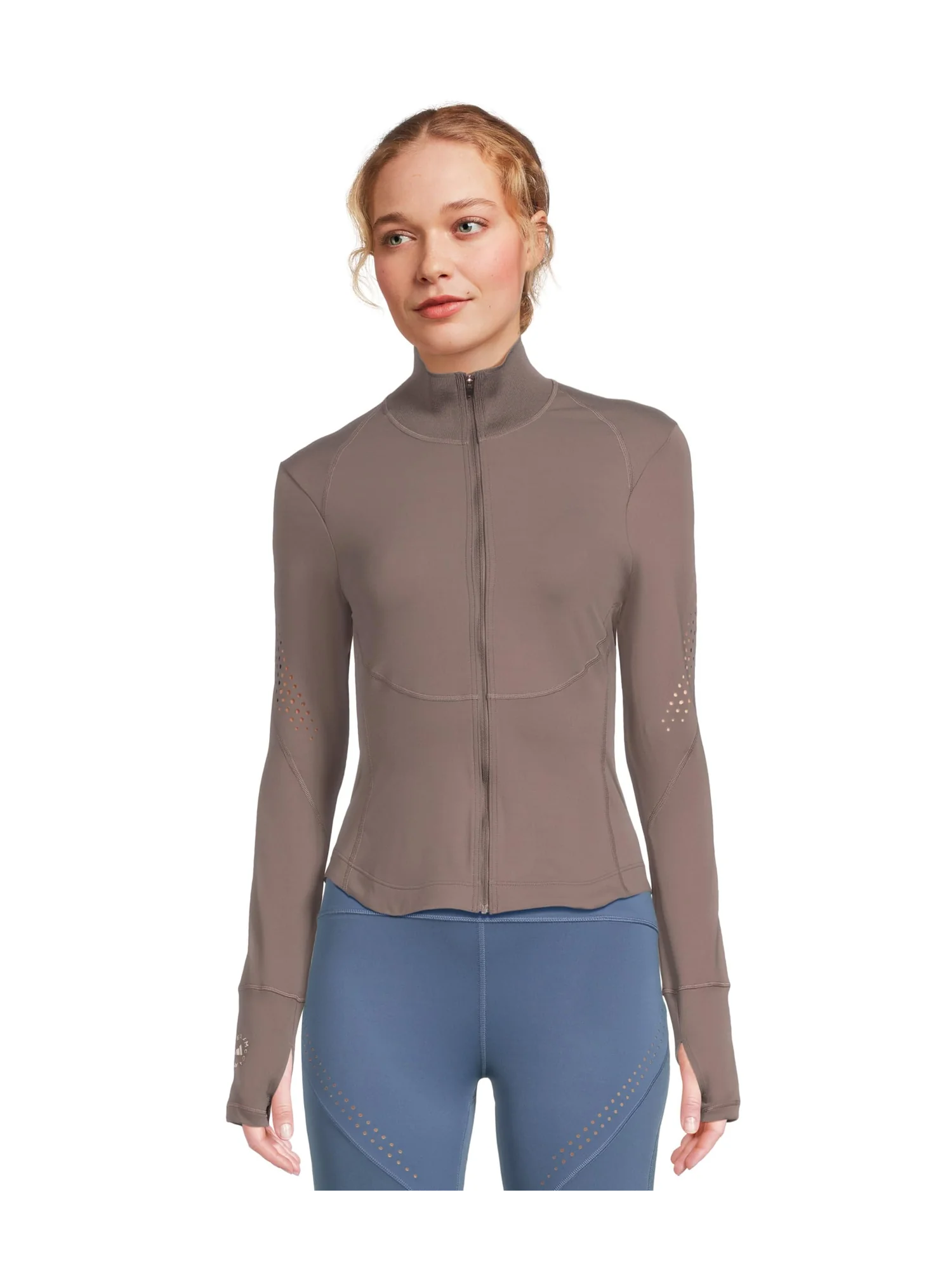Топ adidas by Stella McCartney Training Midlayer JW4553 — изображение 1 из 5, темно-серый