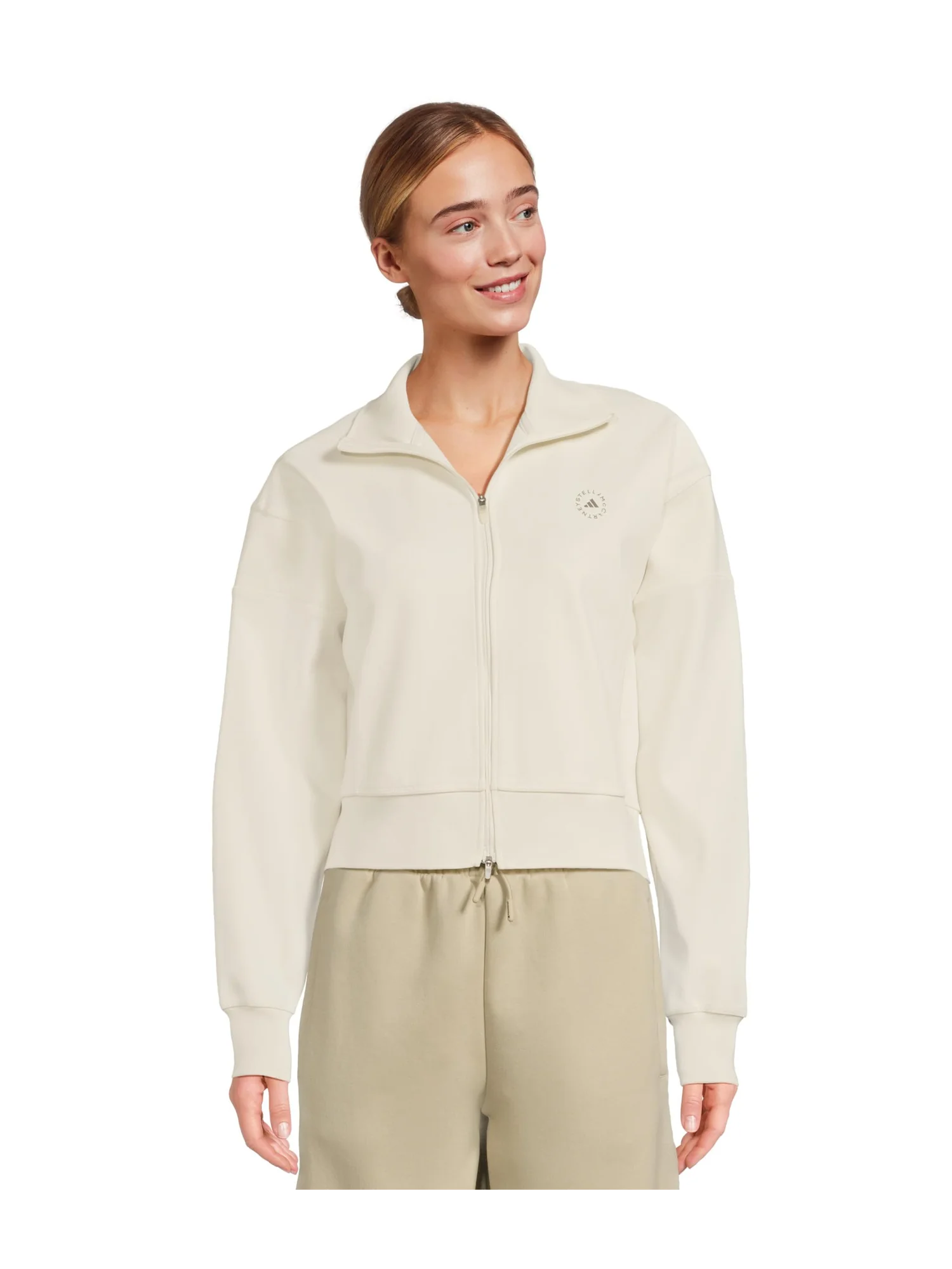 Топ adidas by Stella McCartney Knitted Tracktop JX9109 — изображение 1 из 5, молочный