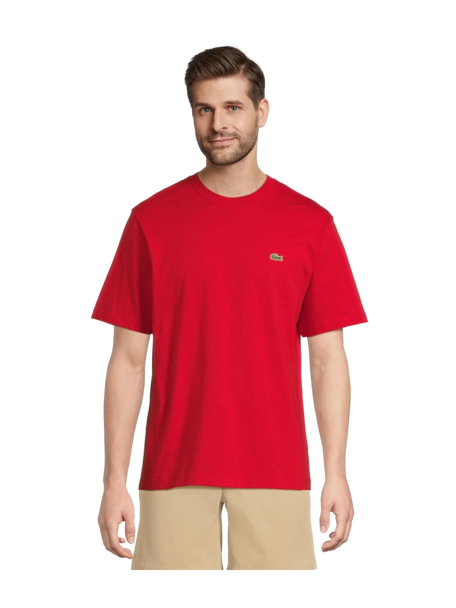 Футболка Lacoste Cotton T-shirt — изображение 1 из 5, красный