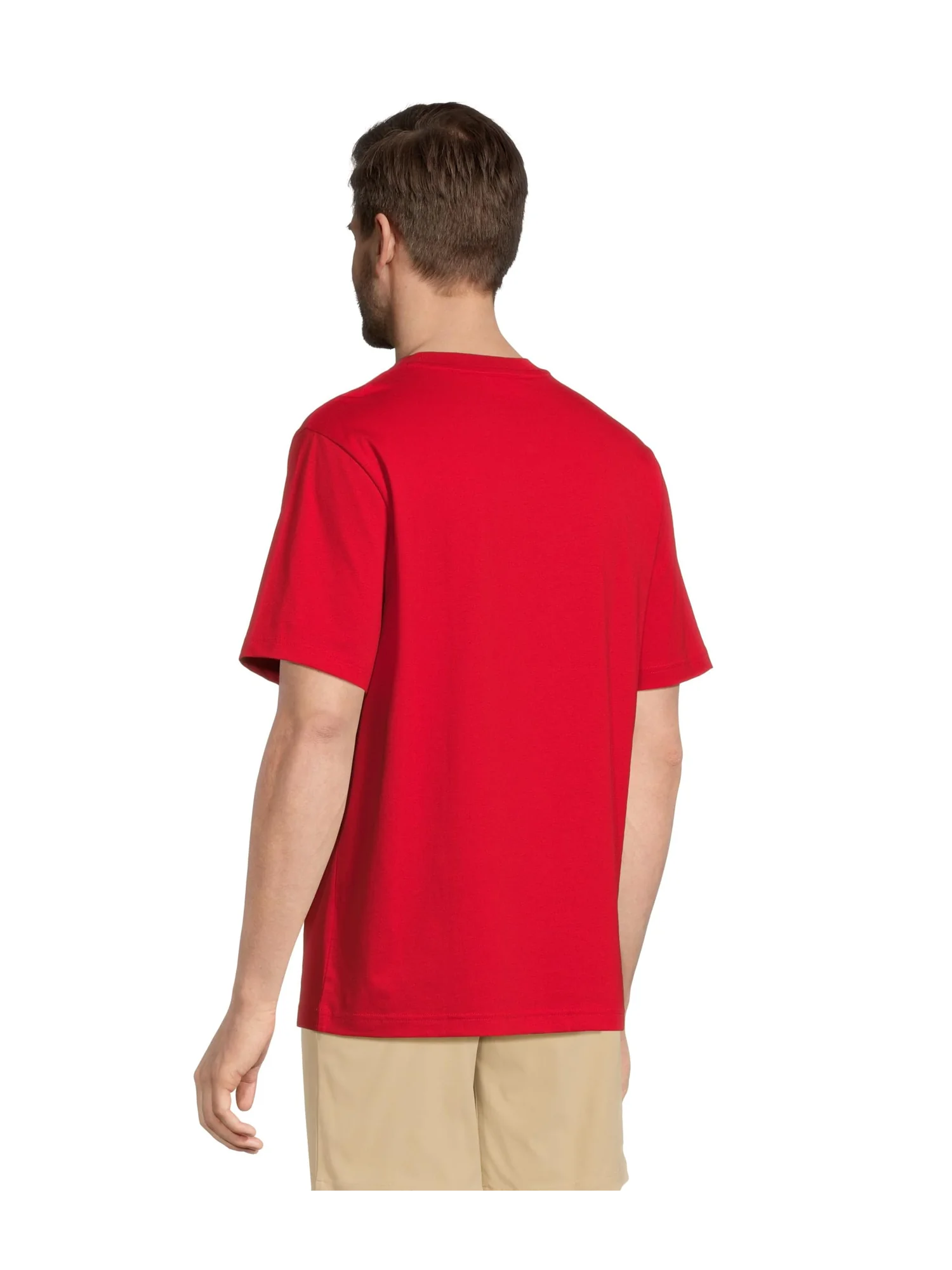 Футболка Lacoste Cotton T-shirt — изображение 3 из 5, красный