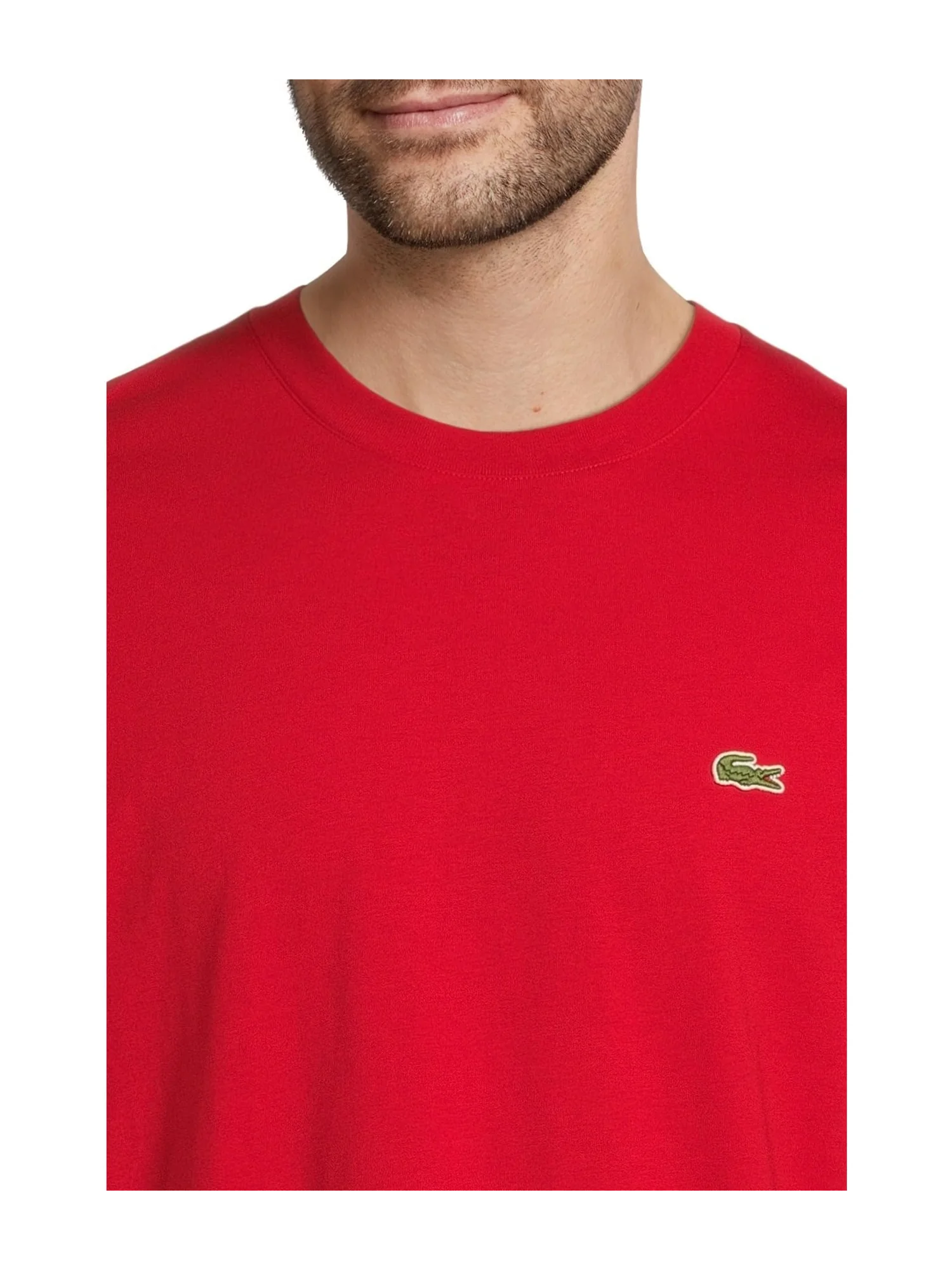 Футболка Lacoste Cotton T-shirt — изображение 4 из 5, красный
