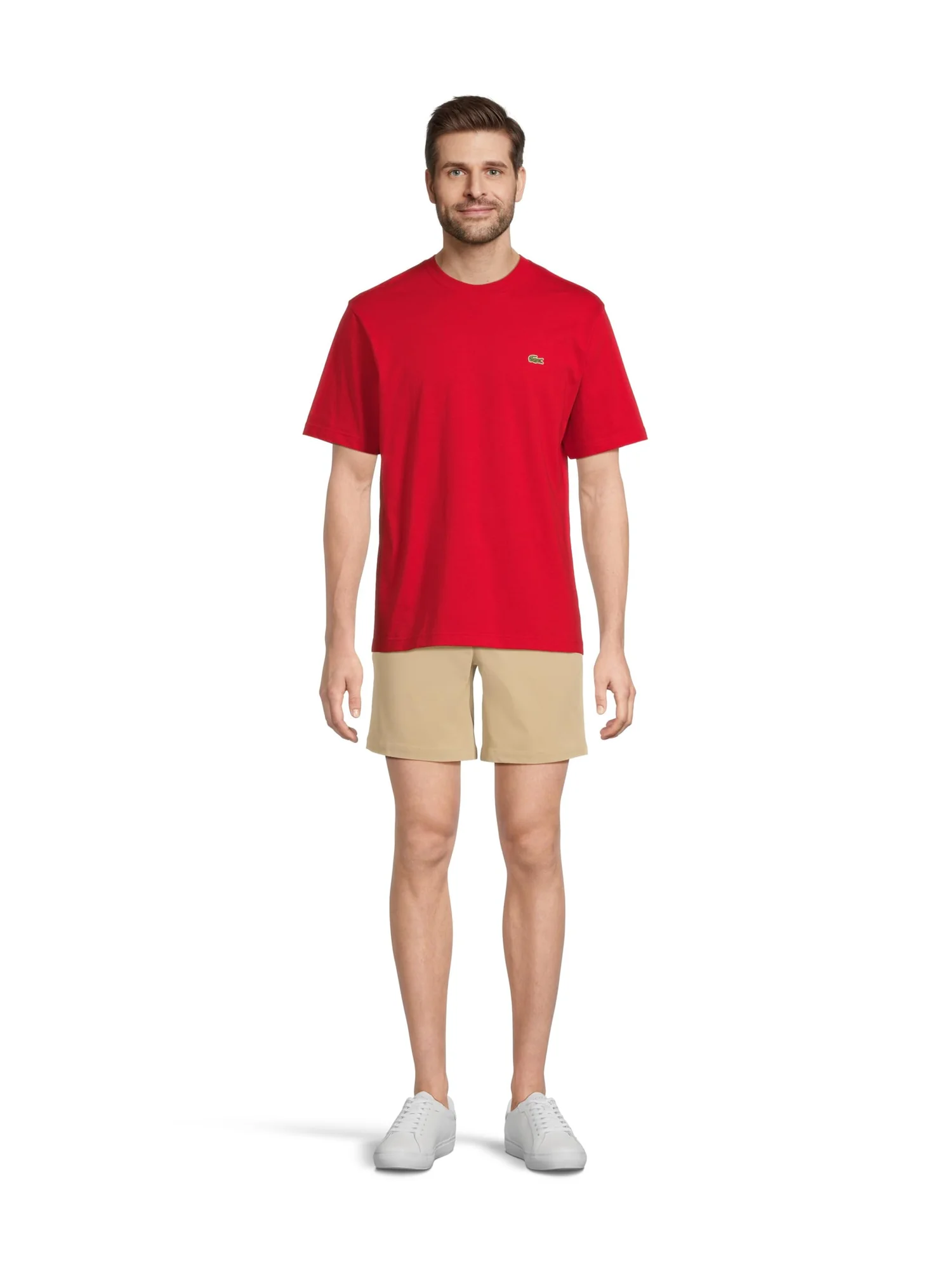 Футболка Lacoste Cotton T-shirt — изображение 5 из 5, красный