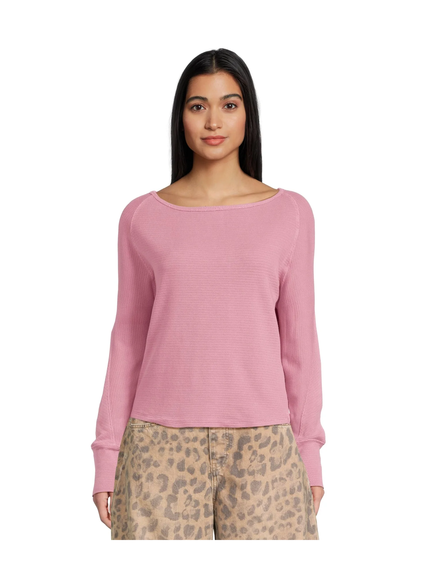 Лонгслив Free People Jess Long Sleeve — изображение 1 из 5, фиолетовый