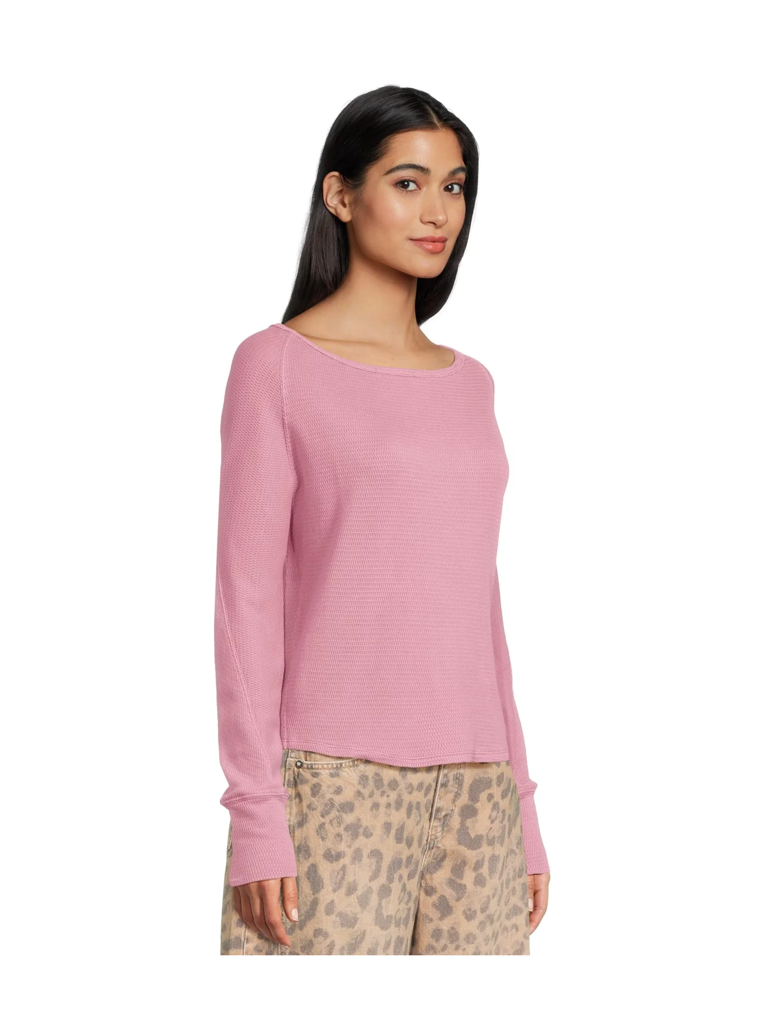 Лонгслив Free People Jess Long Sleeve — изображение 2 из 5, фиолетовый