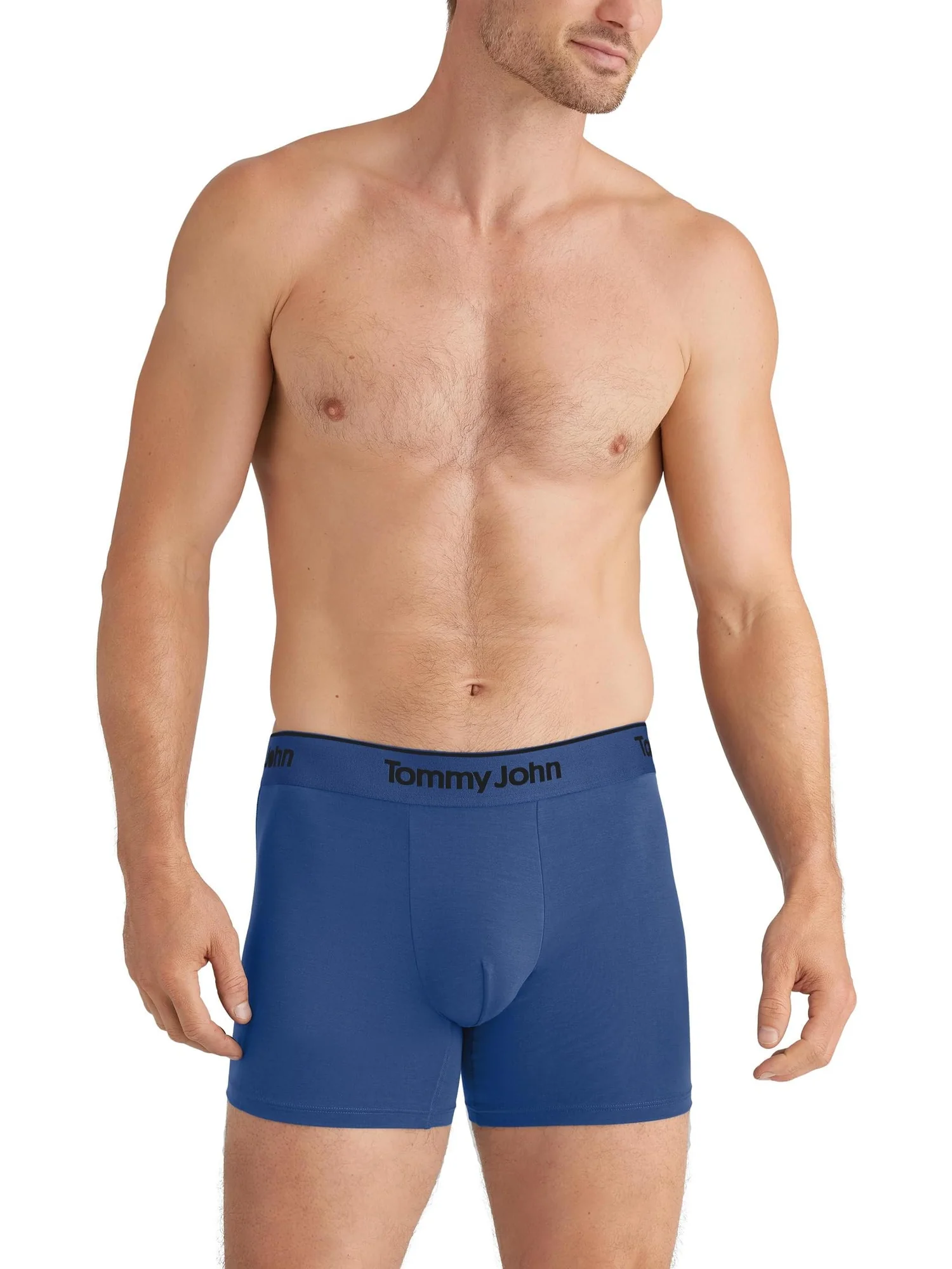 Боксеры Tommy John Second Skin Modal 4" Boxer Brief 3-pack, цвет Dress Blues, Blue Quartz, Dutch Canal — изображение 2 из 3